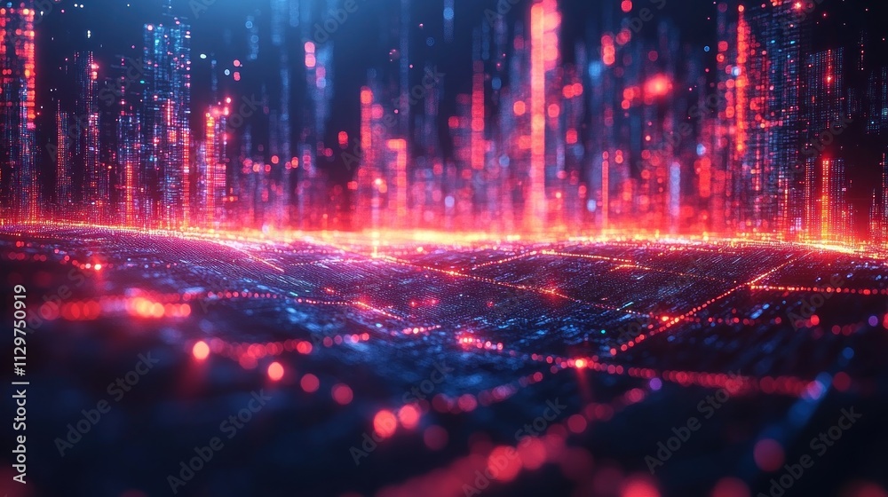 Digital Cityscape, a Futuristic Urban Landscape Digital Cityscape, a Futuristic Urban Landscape