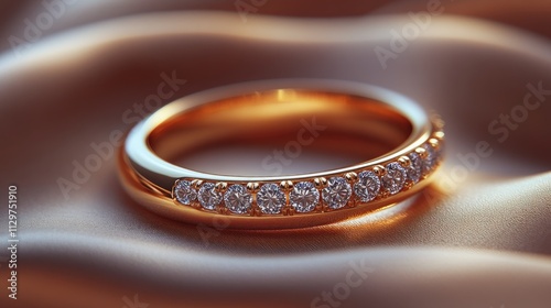 Diamond Eternity Band Ring on Silk