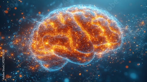 Glowing Brain with Network Structure