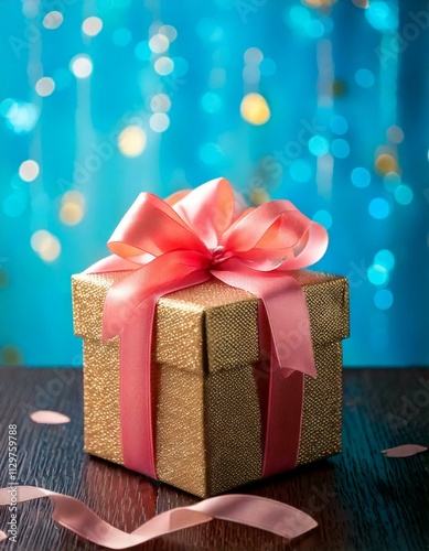 Obraz na płótnie gift box with a pink ribbon w salonie