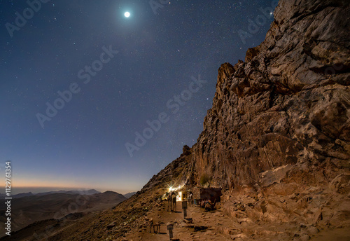 фотографія Landscape in the night on the top of Mount Sinai.