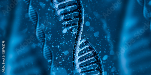 3D rendering rendering effect of DNA double helix