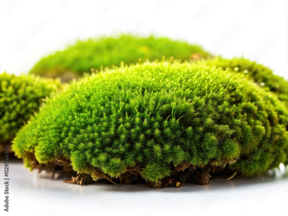 High-resolution panoramic moss texture, isolated on white. Perfect for seamless nature backgrounds. High-resolution panoramic moss texture, isolated on white. Perfect for seamless nature backgrounds.
