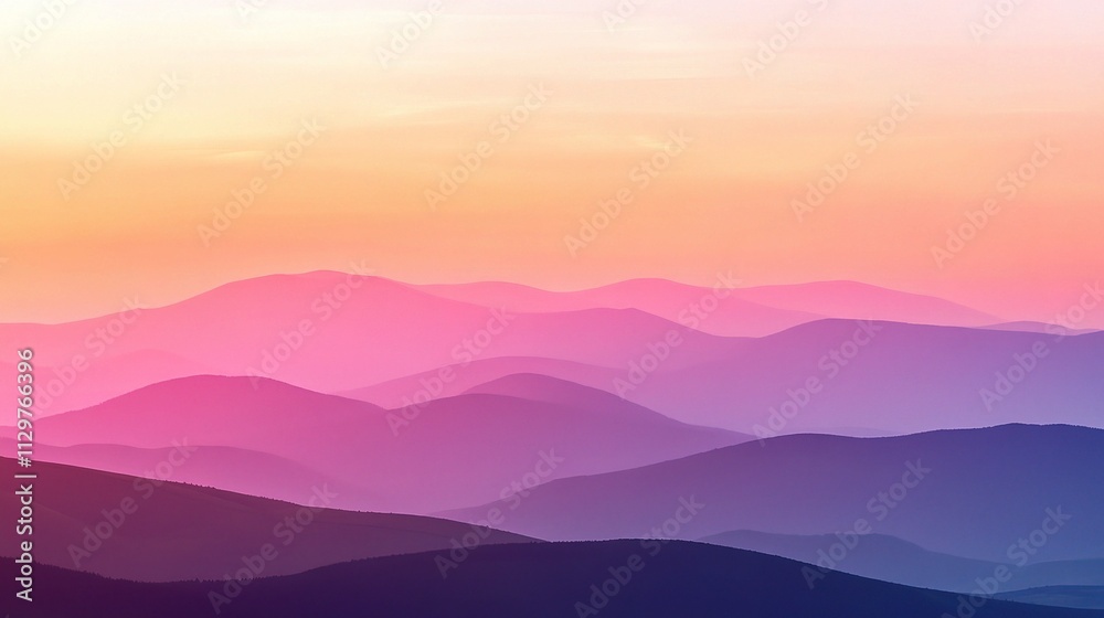 Fototapeta premium Subtle Smooth Gradient Sunset Background for Calm Atmosphere