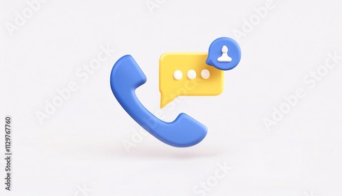 A colorful phone icon with a chat bubble, representing communication and messaging.