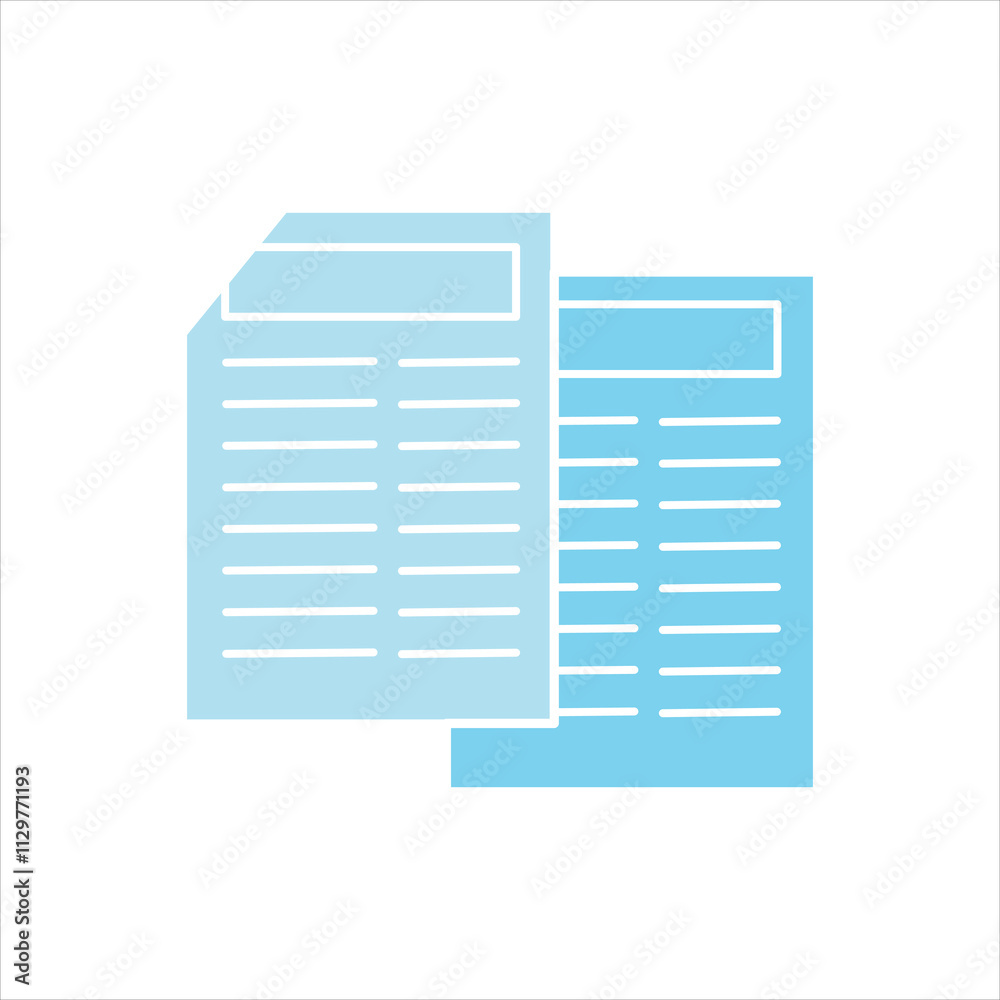 TWO-STACKED PAPER FILES ICON TWO-STACKED PAPER FILES ICON