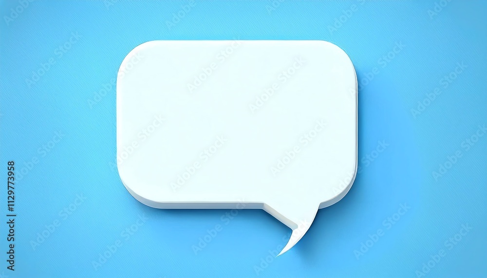 A minimalist speech bubble on a light blue background, symbolizing communication and expression. A minimalist speech bubble on a light blue background, symbolizing communication and expression.