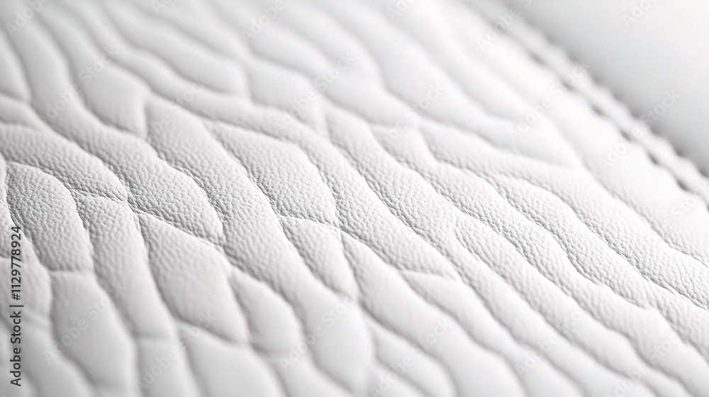 Close-Up of White Leather Texture on Soft Background Close-Up of White Leather Texture on Soft Background