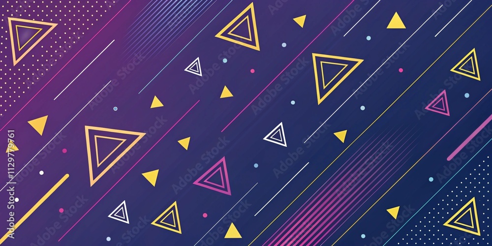 Colorful abstract background with different geometric patterns