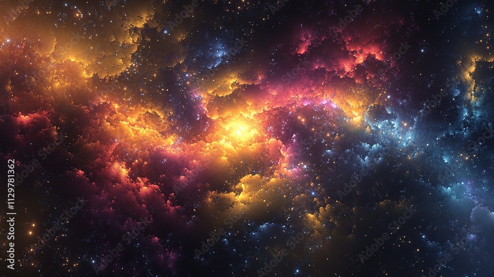 Fototapeta premium Vibrant Abstract Background with Cosmic Colors and Dreamy Effects