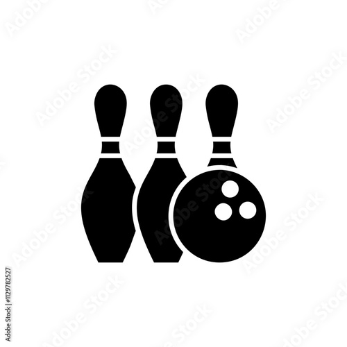 Bowling icon logo design. bowling ball and pin sign and symbol.