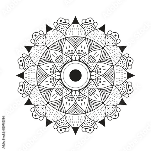 Very easy amp simple mandala design with black ampwhite
