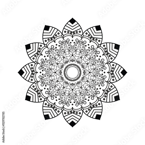 Very easy amp simple mandala design with black ampwhite
