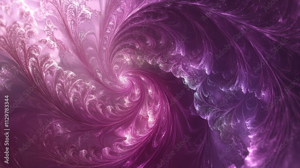 Obraz premium Mesmerizing Abstract Purple Swirls with Intricate Patterns
