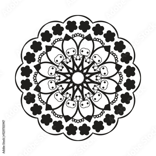 Very easy amp simple mandala design with black ampwhite
