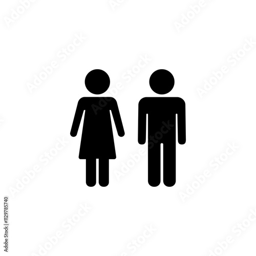 Man and woman icon logo design. male and female sign and symbol. Girls and boys