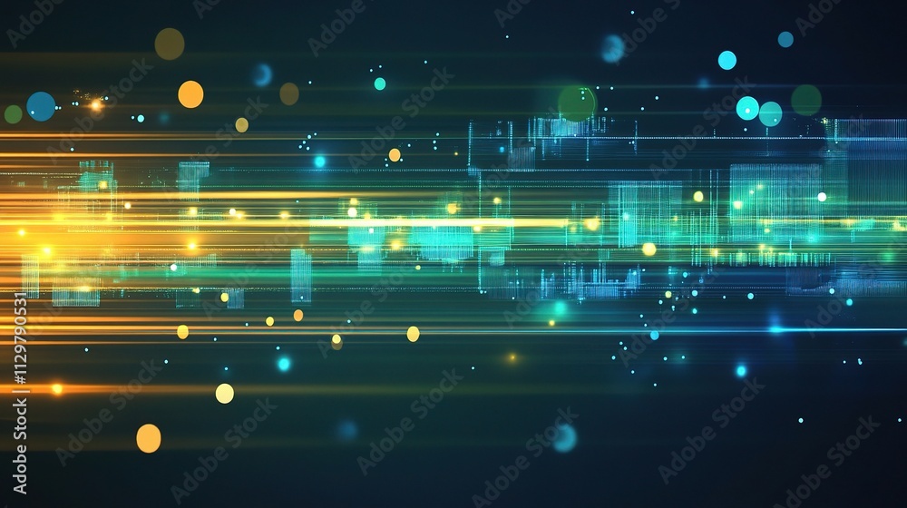 Abstract Circuit Design with Digital Elements and Light Effects Abstract Circuit Design with Digital Elements and Light Effects