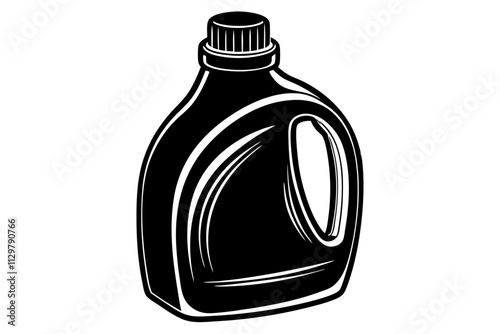 Beautiful plastic detergent bottle on white background vector art illustration