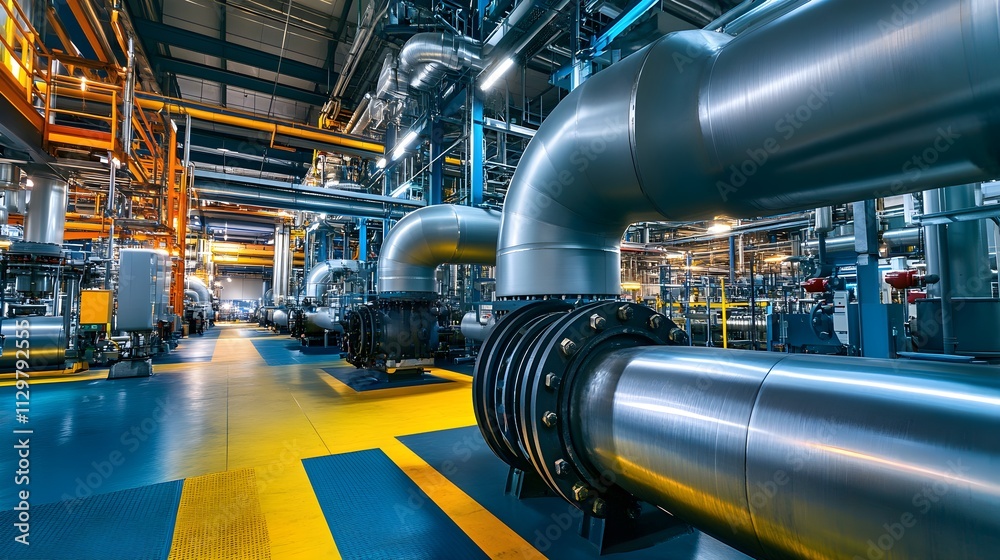 A large fuel processing facility with massive distillation columns and heavy equipment, showcasing the complex industrial infrastructure required for refining operations A large fuel processing facility with massive distillation columns and heavy equipment, showcasing the complex industrial infrastructure required for refining operations