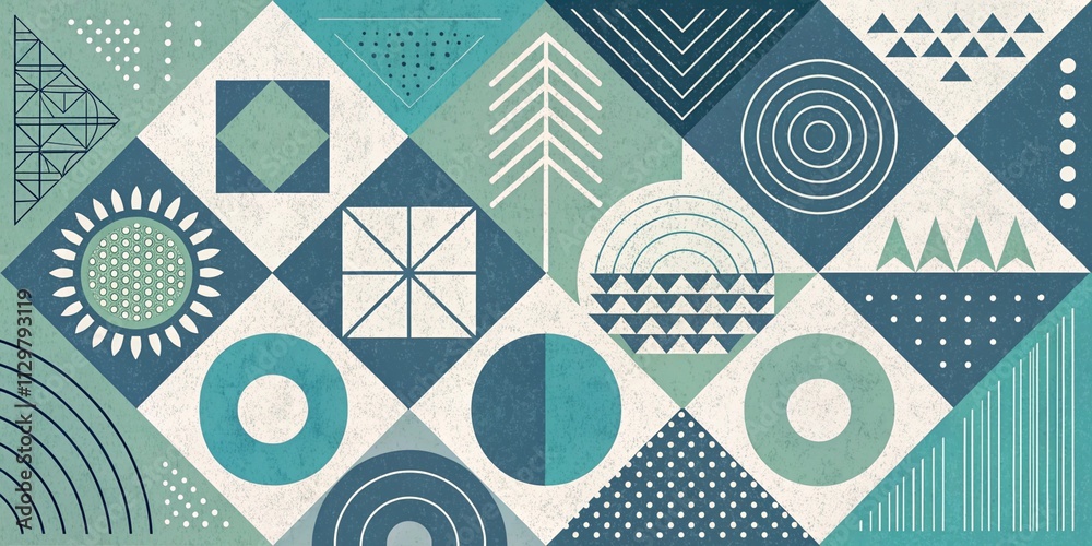 Colorful abstract background with different geometric patterns Colorful abstract background with different geometric patterns