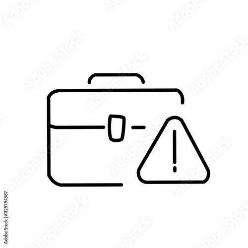 Alert, risk sign line icon