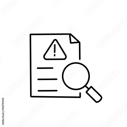 Alert, risk sign line icon