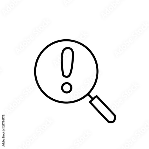 Alert, risk sign line icon