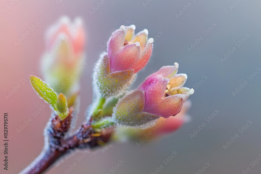 Frozen Blueberry Bush Ovules: Macro Photography Frozen Blueberry Bush Ovules: Macro Photography