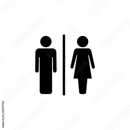 Toilet icon logo design. Girls and boys restrooms sign and symbol. bathroom sign. wc, lavatory
