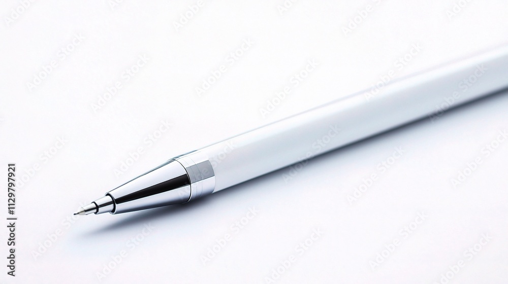 Clean and Tidy Office Desk with Pen and Paper Stationery