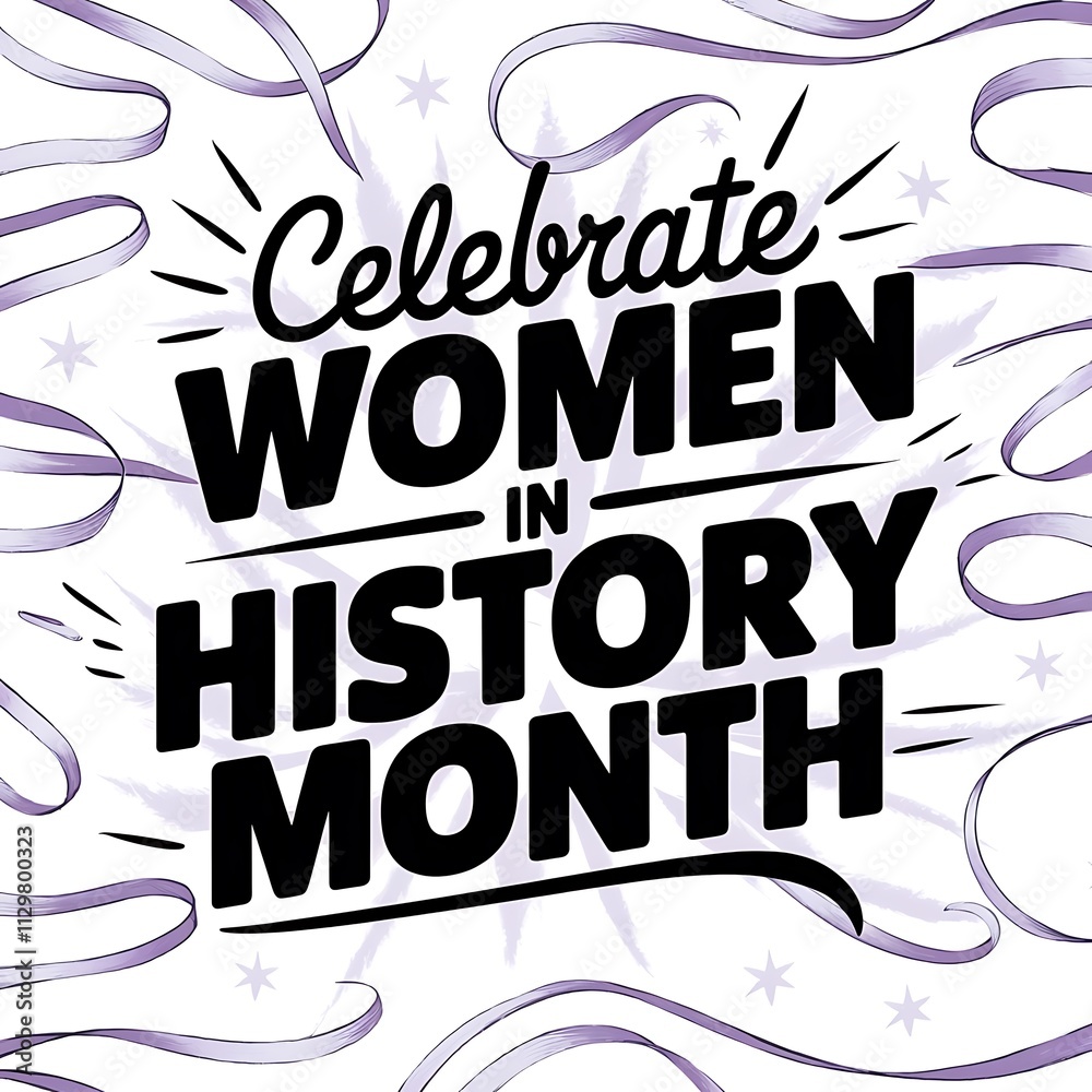 Fototapeta premium Celebrate Women In History Month Design
