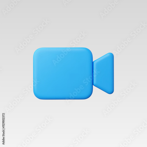 3d Realistic Video Camera icon vector illustration