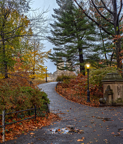 Obraz na płótnie Autumn in Central Park w salonie