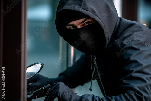 Concept of effective vehicle security with advanced anti-theft features for motorcycle safety.
