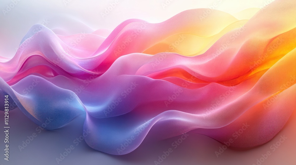 Iridescent Waves Minimalist Abstract Fluid Design with Soft Rainbow Gradients Iridescent Waves Minimalist Abstract Fluid Design with Soft Rainbow Gradients