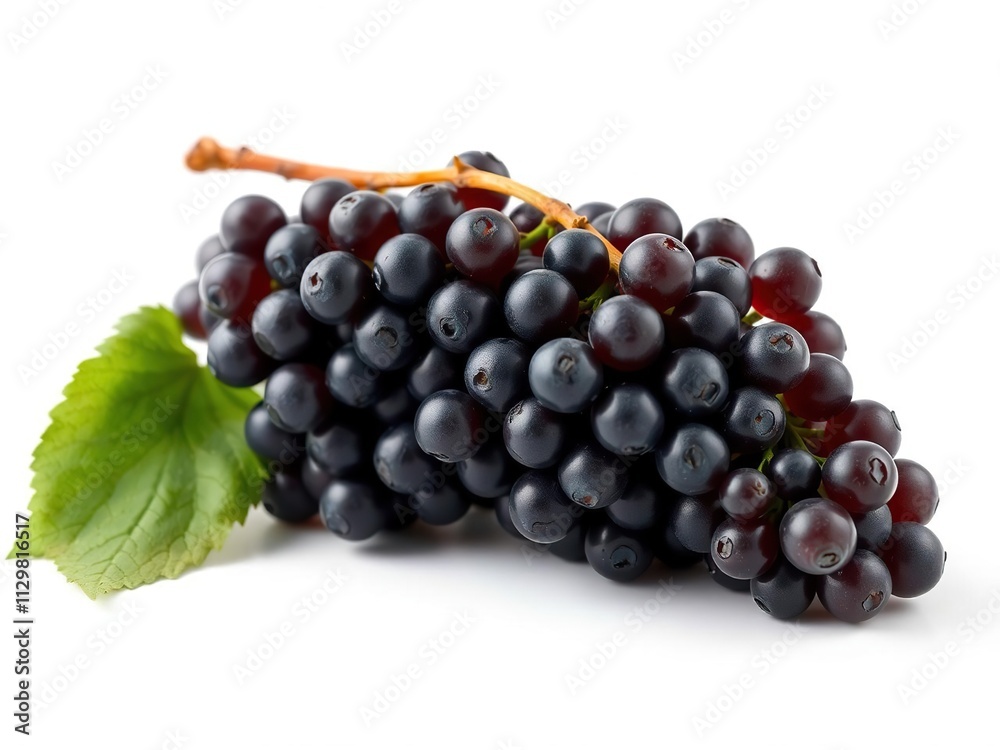 Fresh bunch of Shine Muscat grapes on white background, vineyard, wine grape, vitis vinifera Fresh bunch of Shine Muscat grapes on white background, vineyard, wine grape, vitis vinifera