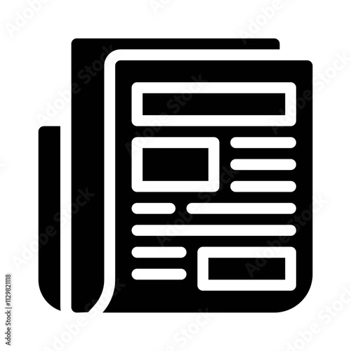 newspaper glyph icon