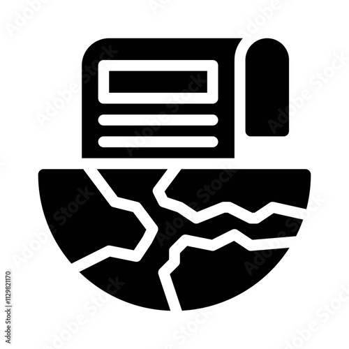 world news glyph icon