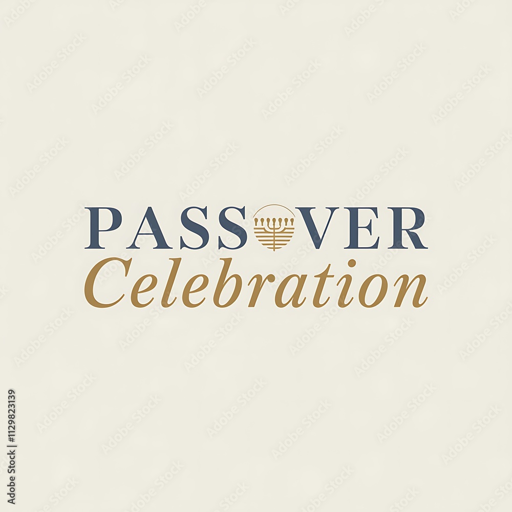 Passover Celebration Design Featuring Menorah Symbol Passover Celebration Design Featuring Menorah Symbol