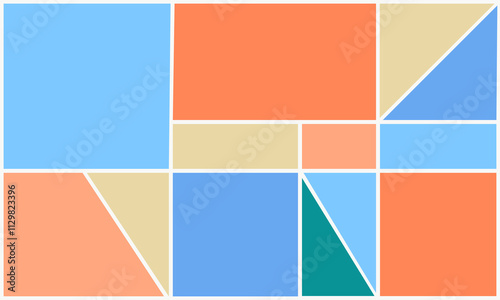 Pastel Geometric Abstract Background with Soft Tones. For Design Template