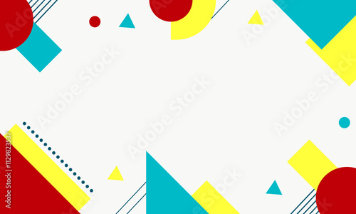Modern Abstract Geometric Background with Vibrant Colors. For Design Template