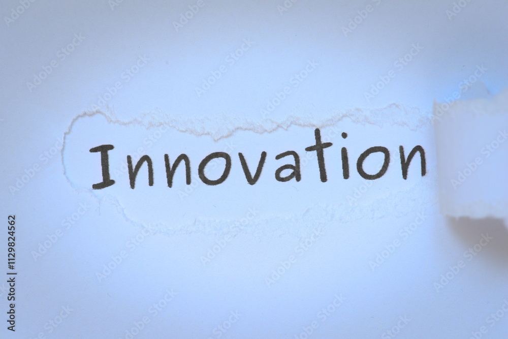 Fototapeta premium innovation word on paper