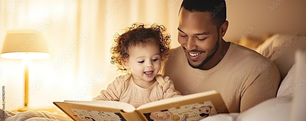 Children parenting idea. A joyful moment of a parent reading to their child at home, enhancing bonding and learning. Children parenting idea. A joyful moment of a parent reading to their child at home, enhancing bonding and learning.