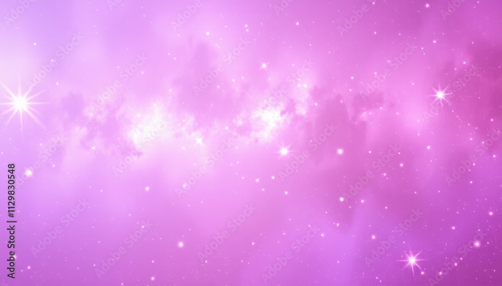 Pink Galaxy Background With Sparkling Stars And Nebulae Pink Galaxy Background With Sparkling Stars And Nebulae