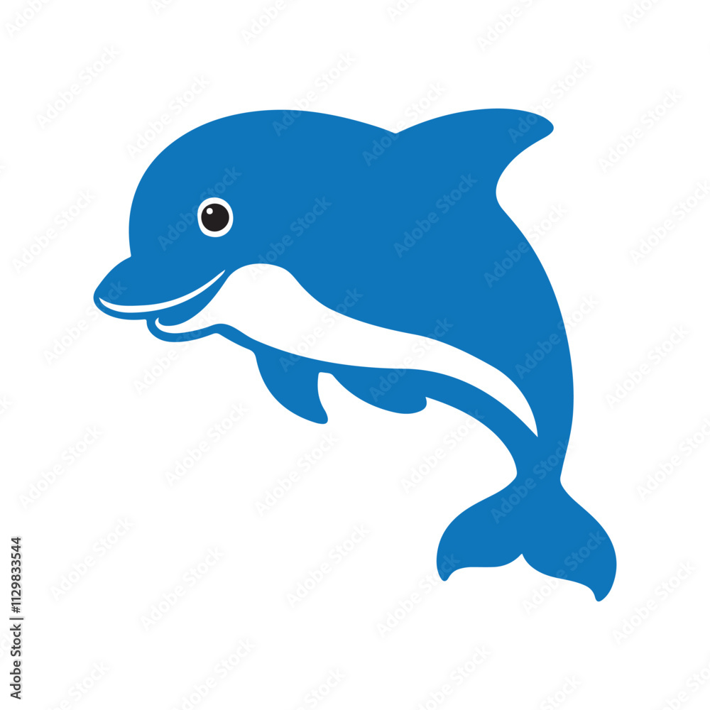 Cute Dolphin cartoon fish image vector art illustration Cute Dolphin cartoon fish image vector art illustration