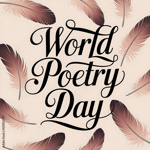 World Poetry Day Celebrated with Elegant Feathers photo