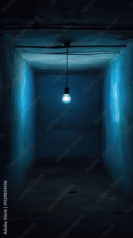 Dark empty room with singleflickering light bulb castinglong shadows, emphasizingabsence of power and eerieatmosphere,minimalistsetting with focus on lightbulb's glow. Dark empty room with singleflickering light bulb castinglong shadows, emphasizingabsence of power and eerieatmosphere,minimalistsetting with focus on lightbulb's glow.