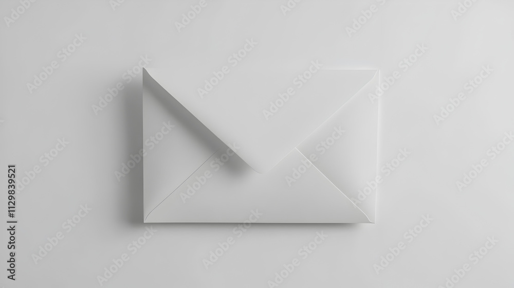 A simple white envelope on a light background, suggesting communication or correspondence. A simple white envelope on a light background, suggesting communication or correspondence.