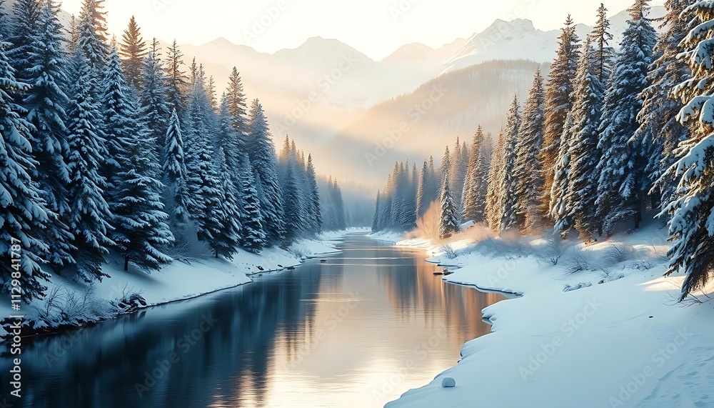 Snowy River Winter Landscape Snowy River Winter Landscape
