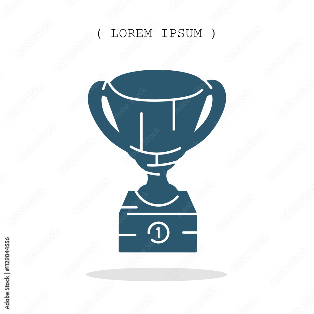 Vector symbol. Trophy icon illustration. Stock vector symbol illustration design.